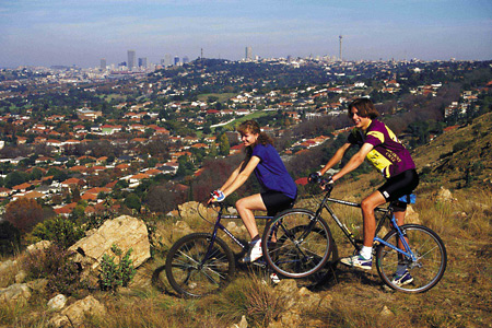 Biking in Johannesburg, South Africa