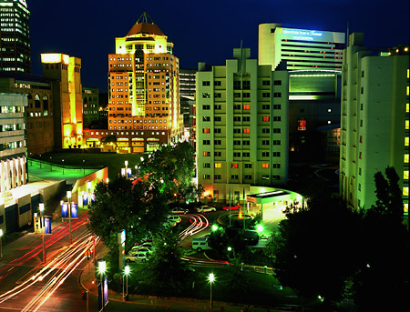 Night view of Central Business area, Sandton, South Africa