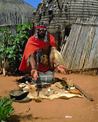 Traditional Witchdoctor throwing bones