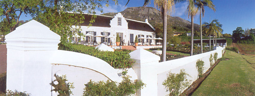 Grande Roche manor house and Paarl Rock behind