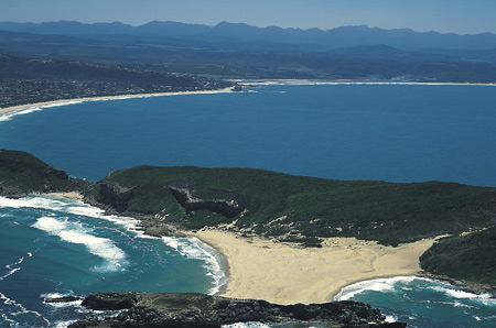 Aerial view of Plettenberg Bay, South Africa's Garden Route