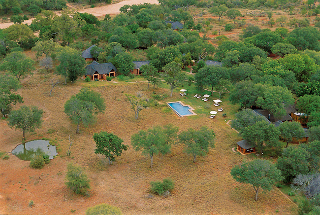 Aerial view of the camp