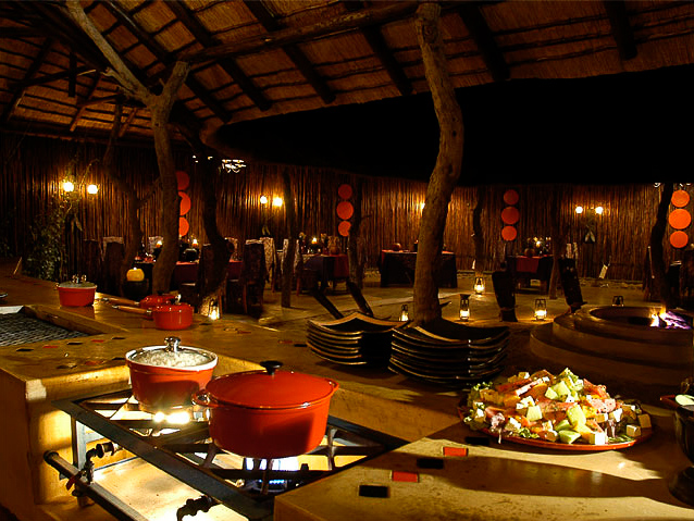Dinner buffet in the boma