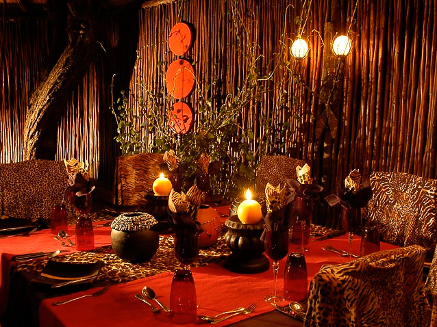Table setting in the boma
