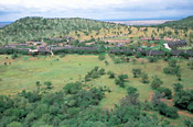 Aerial view of Kwa Maritane Bush Lodge and chalets