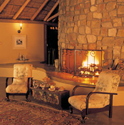 Great Fish River Lodge is built of thatch, stone and glass