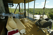 The suites are built on a sheer cliff with amazing views