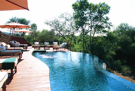 Pool and deck, Makanyane Safari Lodge, Madikwe Reserve