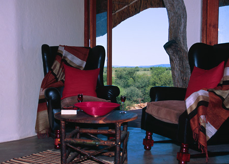 View from a guest suite at Makanyane Safari Lodge