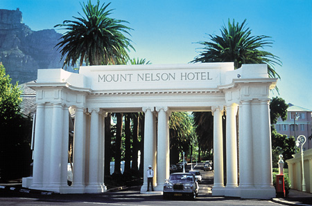 Gated entrance to Mount Nelson Hotel, Cape Town