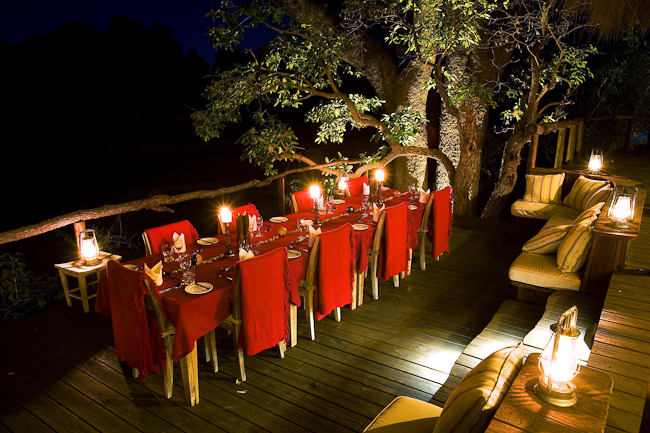Dining under the stars at Pafuri