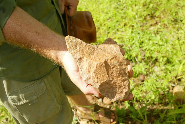 Stone age tool found at Pafuri