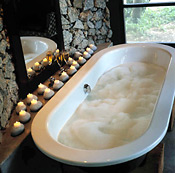 Romantic bubble bath