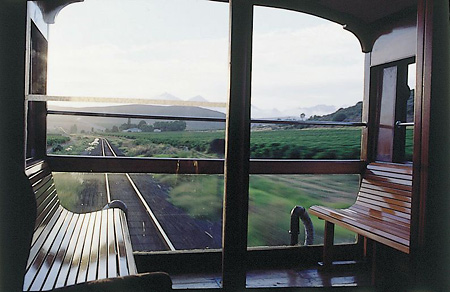 View from the rear of the Rovos Rail Observation Car