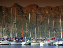 Yachts in Hout Bay, South Africa
