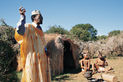 Reverend Maqina at Khaya Lendaba village, Shamwari