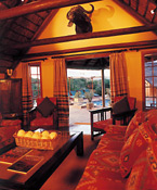 Lobengula Lodge guest lounge, Shamwari Game Reserve