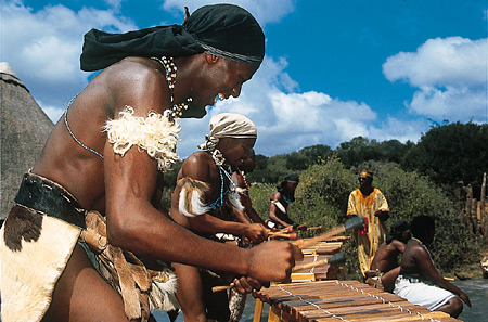 Traditional tribal music at Khaya Lendaba, Shamwari
