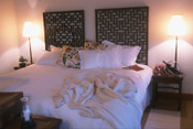 Guest bed at Spier Hotel