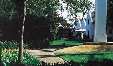 Garden walkway at Spier Estate in Stellenbosch
