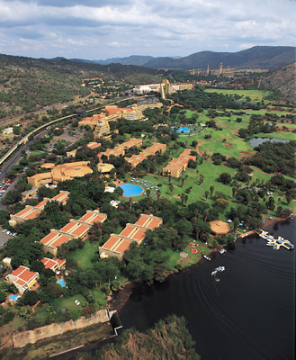 The Sun City Resort lies within an ancient volcanic crater