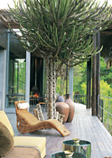 Outdoor deck at Sweni Lodge