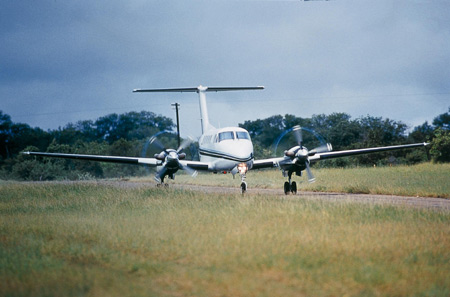 Private airstrip and jet at Timbavati's Tanda Tula Safari Camp