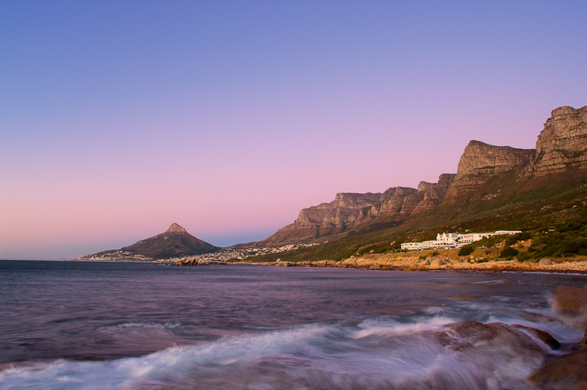 The Twelve Apostles Hotel overlooks the Atlantic Ocean in Camps Bay, near Cape Town, South Africa