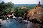 The lodge commands sweeping views of the Reserve