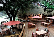 View of Safari Lodge's main deck area