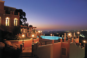 The Westcliff at night with Johannesburg in the distance