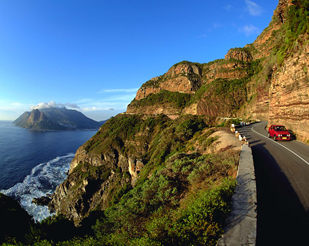 Chapman's Peak Drive with Hout Bay in the background