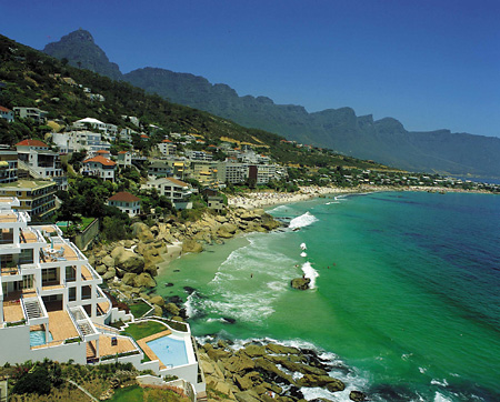 Clifton - Cape Town with Table Mountain and 12 Apostles