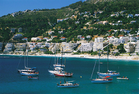 Yachts at harbour, Clifton, South Africa 