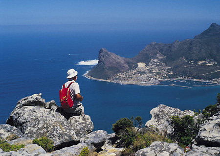 Hiking at Hout Bay, South African coastline