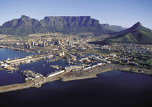 Cape Town waterfront and Table Mountain