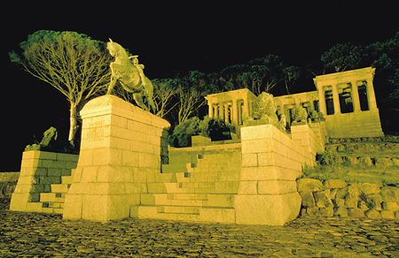 Rhodes memorial at night, Cape Town