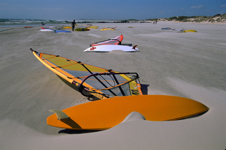 Windsurfer and Sand, Yzerfontein, South Africa