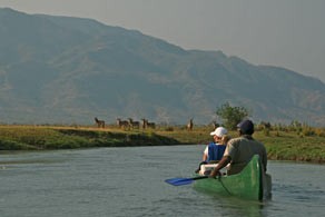 Canoeing on the Mana Trail - Zambezi River